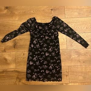 Black Art Class dress with little flowers in size large